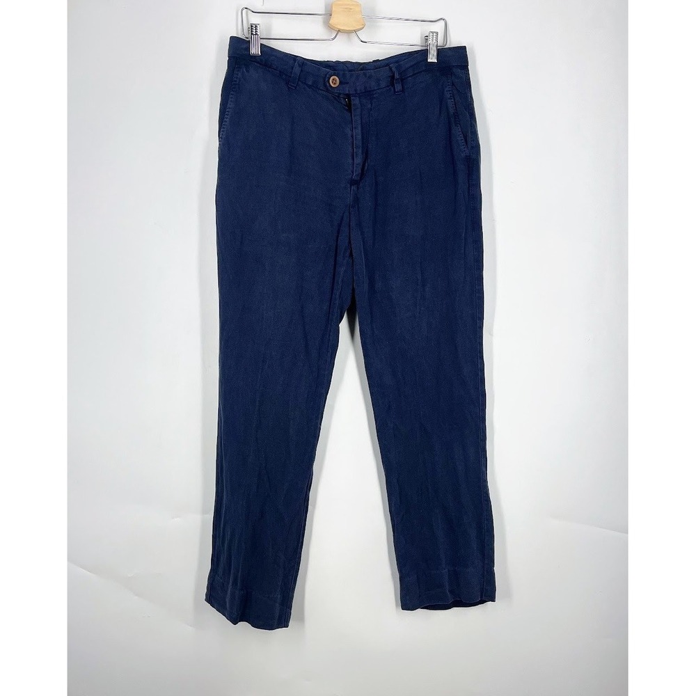 Tommy Bahama Linen Blend Straight Leg Casual Pants Mens Summer Trouser SZ 32x32